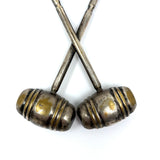 Antique Odd Fellows Double Gavel Pendant