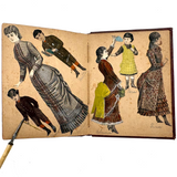Of a Different Ilk, Exceptional Hand-colored, Artfully Composed Victorian Pictorial Scrapbook