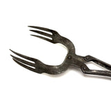 Satisfying Old Mechanical Tin Forked Tongs