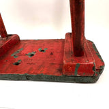 Wonky Old Long Legged Stool in Drippy Paint, Great Color