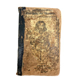 Herz Des Menschen (The Heart of Man), Heavily Worn 1848 Pennsylvania German Devotional with Amazing Engravings and Many Mends