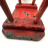 Wonky Old Long Legged Stool in Drippy Paint, Great Color
