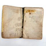 Herz Des Menschen (The Heart of Man), Heavily Worn 1848 Pennsylvania German Devotional with Amazing Engravings and Many Mends