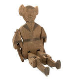 Old Jointed Folk Art Dancing Monkey