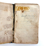 Herz Des Menschen (The Heart of Man), Heavily Worn 1848 Pennsylvania German Devotional with Amazing Engravings and Many Mends
