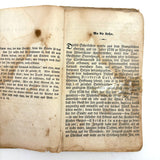 Herz Des Menschen (The Heart of Man), Heavily Worn 1848 Pennsylvania German Devotional with Amazing Engravings and Many Mends