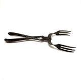 Satisfying Old Mechanical Tin Forked Tongs