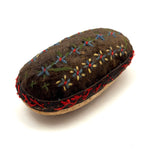 Sweet Antique Potato Shaped Cheerfully Embroidered Pin Cushion