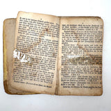 Herz Des Menschen (The Heart of Man), Heavily Worn 1848 Pennsylvania German Devotional with Amazing Engravings and Many Mends