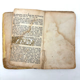 Herz Des Menschen (The Heart of Man), Heavily Worn 1848 Pennsylvania German Devotional with Amazing Engravings and Many Mends