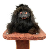Wild Antique Mechanical Action Real Fur Dog Toy on Bellows