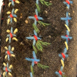Sweet Antique Potato Shaped Cheerfully Embroidered Pin Cushion