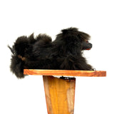 Wild Antique Mechanical Action Real Fur Dog Toy on Bellows