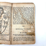 Herz Des Menschen (The Heart of Man), Heavily Worn 1848 Pennsylvania German Devotional with Amazing Engravings and Many Mends