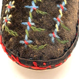 Sweet Antique Potato Shaped Cheerfully Embroidered Pin Cushion
