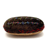 Sweet Antique Potato Shaped Cheerfully Embroidered Pin Cushion