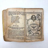 Herz Des Menschen (The Heart of Man), Heavily Worn 1848 Pennsylvania German Devotional with Amazing Engravings and Many Mends