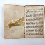 Herz Des Menschen (The Heart of Man), Heavily Worn 1848 Pennsylvania German Devotional with Amazing Engravings and Many Mends