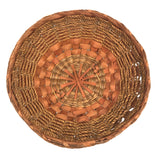C. 1920s Mi'kmaq Sweet Grass and Ash Splint Basket with Curlicues and Three Feet!