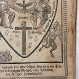 Herz Des Menschen (The Heart of Man), Heavily Worn 1848 Pennsylvania German Devotional with Amazing Engravings and Many Mends