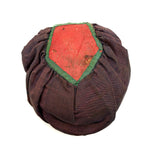 Antique Silk and Leather Sewing Pouch with Pop Out Pin Cushion