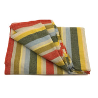 Very Lovely Finely Hand-woven, Hand-dyed Striped Wool Textile