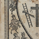 Herz Des Menschen (The Heart of Man), Heavily Worn 1848 Pennsylvania German Devotional with Amazing Engravings and Many Mends