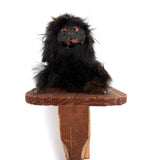 Wild Antique Mechanical Action Real Fur Dog Toy on Bellows