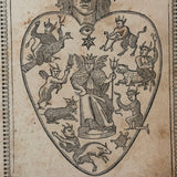 Herz Des Menschen (The Heart of Man), Heavily Worn 1848 Pennsylvania German Devotional with Amazing Engravings and Many Mends