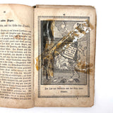 Herz Des Menschen (The Heart of Man), Heavily Worn 1848 Pennsylvania German Devotional with Amazing Engravings and Many Mends