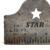 Scarce and Excellent Looking Antique STAR Printer's Make-Up Rule