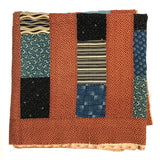 Red and Blue Calico Sampler of a Antique Quilt, 81 inches Square