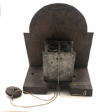 Gorgeous Antique Painted Tin Clock with Compass Star, Flowers, Fruit (for Display)