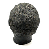 Portrait of a Man, Sensitive and Ever Shifting Large Black Glazed Red Clay Head
