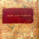 Mary Ann Perham's Beautiful 1826+ Friendship Album, Chelmsford, MA