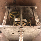 Gorgeous Antique Painted Tin Clock with Compass Star, Flowers, Fruit (for Display)