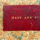 Mary Ann Perham's Beautiful 1826+ Friendship Album, Chelmsford, MA