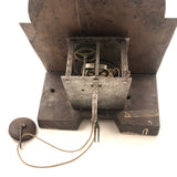 Gorgeous Antique Painted Tin Clock with Compass Star, Flowers, Fruit (for Display)