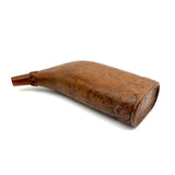 SOLD Beautiful, Unusual Antique Treen Powder Flask with Lovingly Carved Decoration