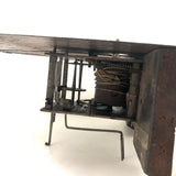 Gorgeous Antique Painted Tin Clock with Compass Star, Flowers, Fruit (for Display)