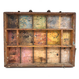 Old Painter's Box Bottom Half With Wonderful Grid of Found Color