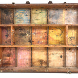 Old Painter's Box Bottom Half With Wonderful Grid of Found Color