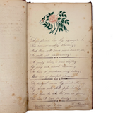 Mary Ann Perham's Beautiful 1826+ Friendship Album, Chelmsford, MA