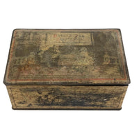 As Found - Old Pickwick Inn CT Chocolate Tin Filled with Fishing Line Winders and Bobber