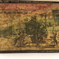 As Found - Old Pickwick Inn CT Chocolate Tin Filled with Fishing Line Winders and Bobber