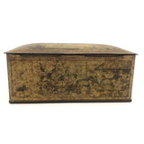 As Found - Old Pickwick Inn CT Chocolate Tin Filled with Fishing Line Winders and Bobber