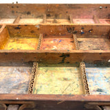 Old Painter's Box Bottom Half With Wonderful Grid of Found Color