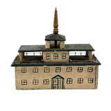 Both Humble and Grand Old Three Tiered Cigar Box Building with Nail and String Terrace Rail