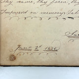 Mary Ann Perham's Beautiful 1826+ Friendship Album, Chelmsford, MA