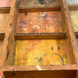 Old Painter's Box Bottom Half With Wonderful Grid of Found Color